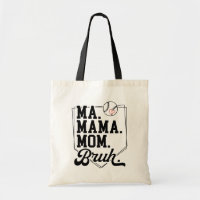 Funny Baseball Mom Bruh with Team Name and Number