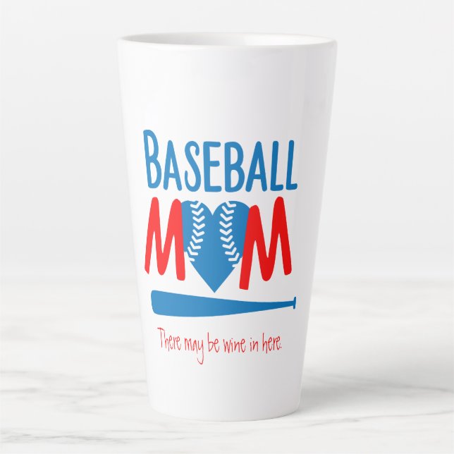 Funny Baseball Mom  Latte Mug (Front)