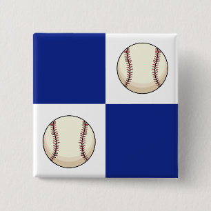 Funny Baseball Photo Template 2 Inch Square Button