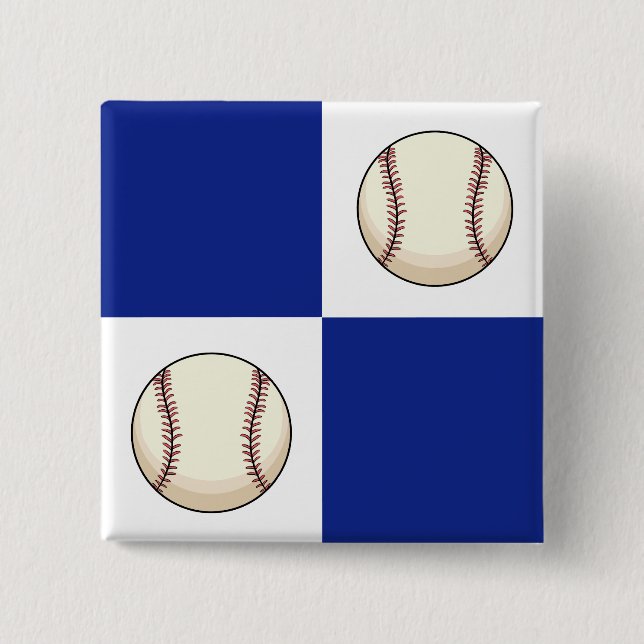 Funny Baseball Photo Template 2 Inch Square Button (Front)