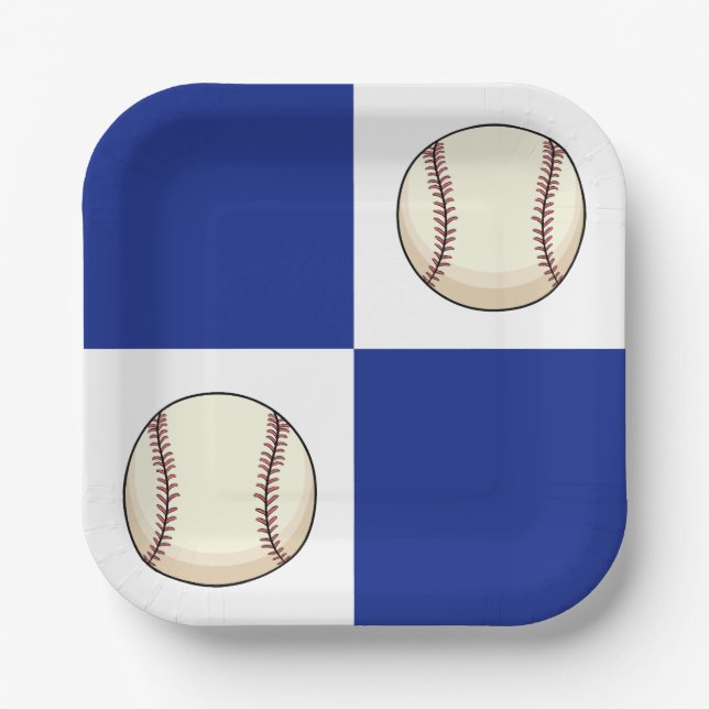 Funny Baseball Photo Template Paper Plate (Front)