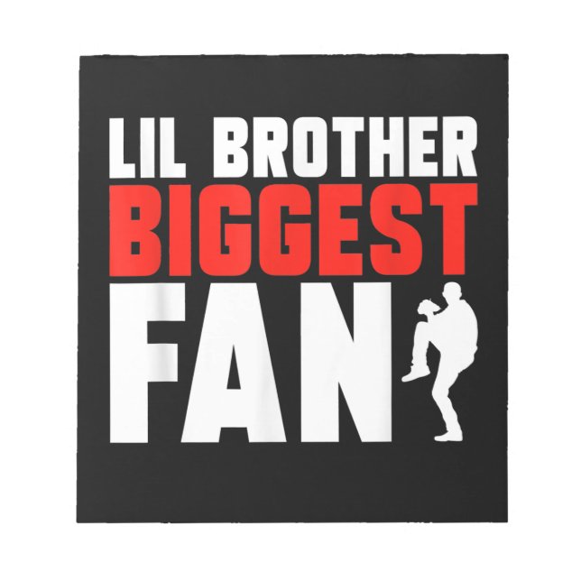 Funny Baseball Pitcher Brother Notepad (Front)