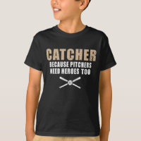 Funny Baseball Player Kids Softball Catcher
