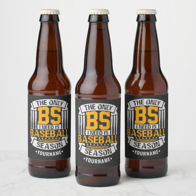 Funny Baseball Sarcasm Beer Bottle Label (Bottles)