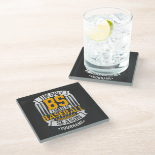 Funny Baseball Sarcasm Glass Coaster