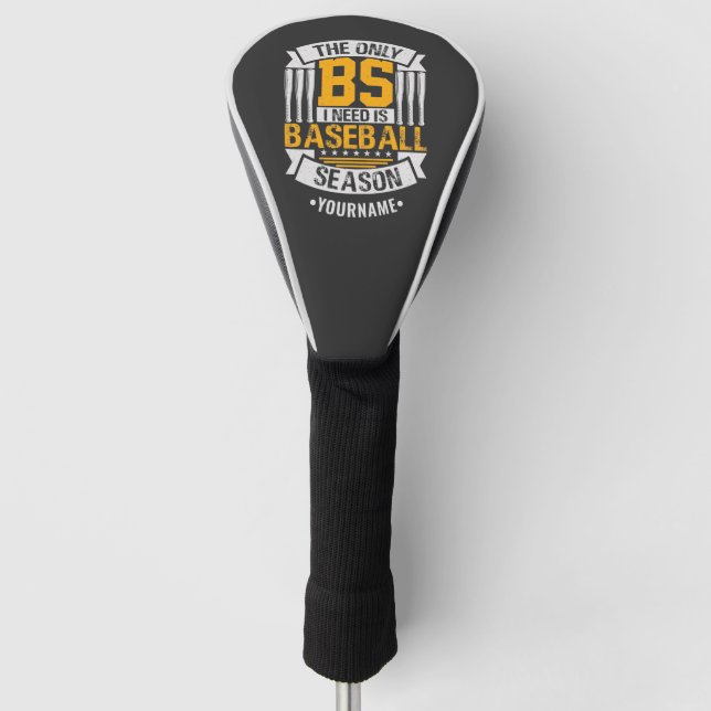 Funny Baseball Sarcasm Golf Head Cover (Front)