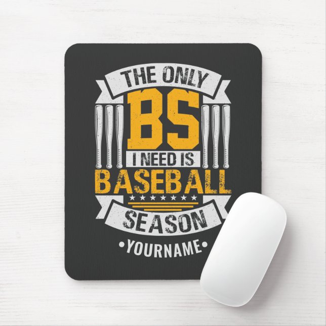 Funny Baseball Sarcasm Mouse Pad (With Mouse)