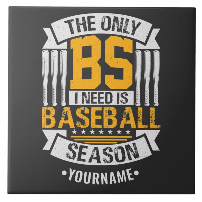 Funny Baseball Sarcasm Tile (Front)