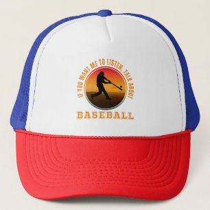 Funny Baseball Saying Vintage Silhouette Player Trucker Hat