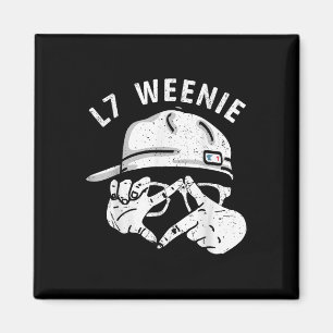 Funny Baseball Softball Season Apparel L7 Weenie  Magnet