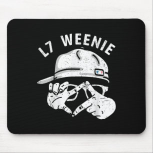 Funny Baseball Softball Season Apparel L7 Weenie Mouse Pad