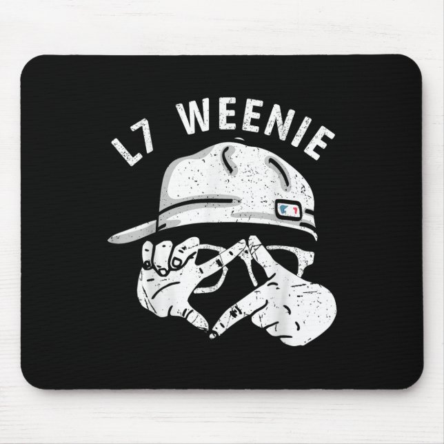 Funny Baseball Softball Season Apparel L7 Weenie  Mouse Pad (Front)
