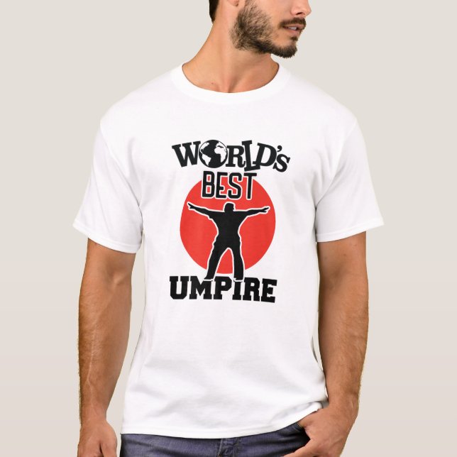 Funny Baseball Umpire Best Blue Ever T-Shirt (Front)