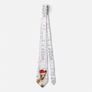 Funny Basenji Christmas Dog Lover Tie