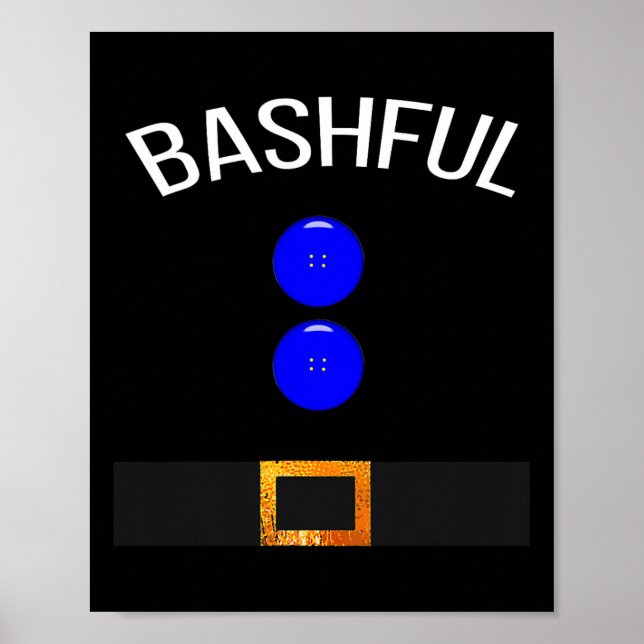 Funny Bashful Costume T Gift Novelty  Poster (Front)