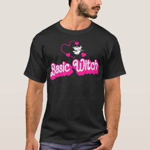 Funny Basic Witch Lazy Costume Girls Women Funny H T-Shirt