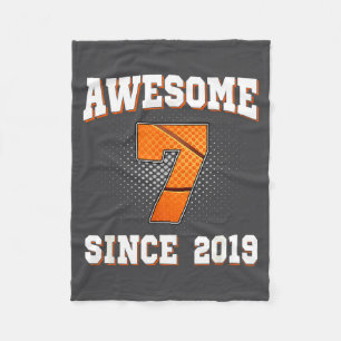 Funny Basketball 7th 2019 7 Old Years Since Fleece Blanket
