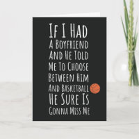 Funny Basketball Cards For Her Teen Girls Women