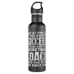 Funny Basketball Coaching Art For Men Women Basket 710 Ml Water Bottle