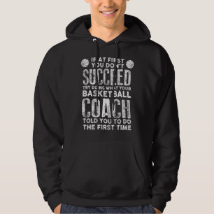 Funny Basketball Coaching Art For Men Women Basket Hoodie