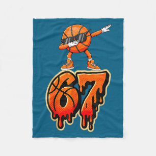 Funny Basketball Dabbing Position 67 Six Fleece Blanket