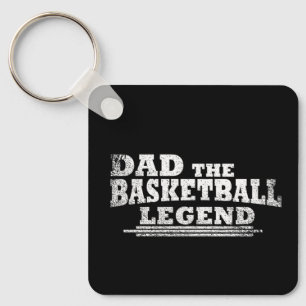 Funny basketball dad gift keychain