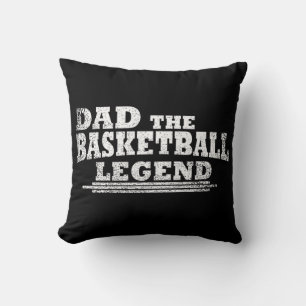 Funny basketball dad gift throw pillow