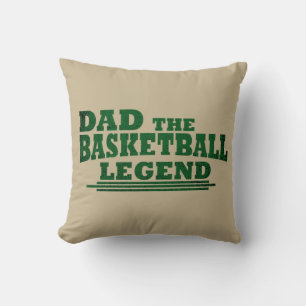 Funny basketball dad gift throw pillow
