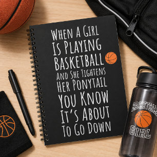Funny Basketball Gifts For Teen Girls Team Player Notebook