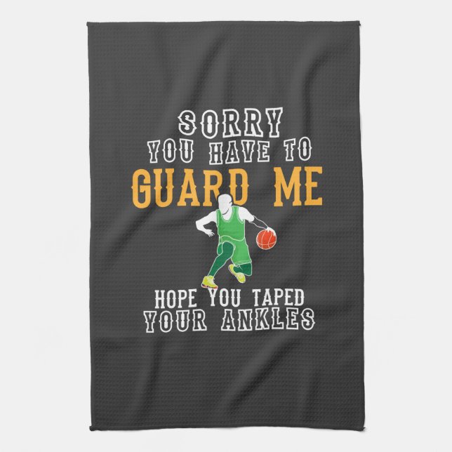 Funny Basketball Kitchen Towel (Vertical)