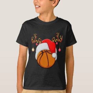 Funny Basketball Lover Reindeer Santa Basketball C T-Shirt
