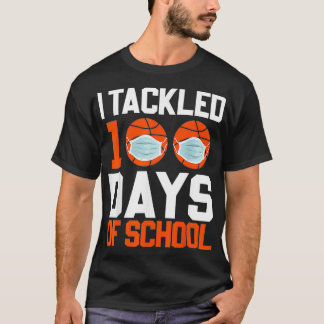 Funny Basketball Masks Funny 100 Days Of School Te T-Shirt