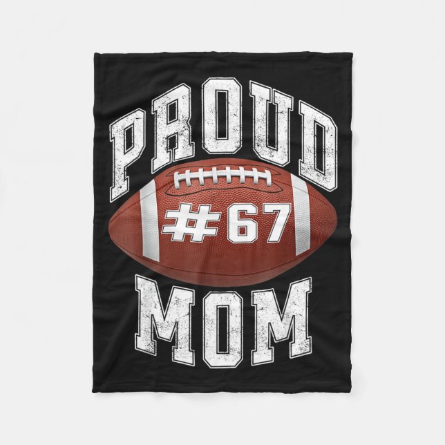 Funny Basketball Mom 67 Meme Proud Mama Design  Fleece Blanket (Front)
