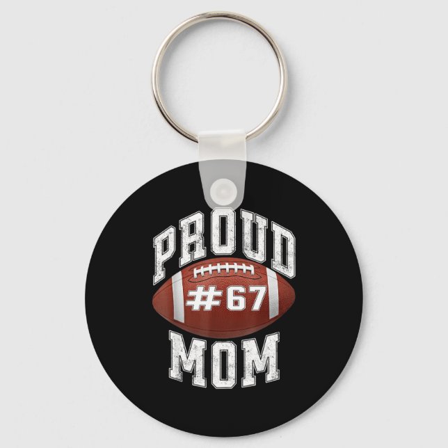 Funny Basketball Mom 67 Meme Proud Mama Design  Keychain (Front)