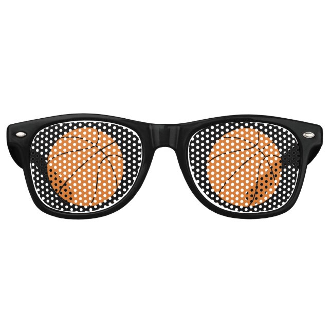 Funny Basketball Novelty Sports Retro Sunglasses (Front)