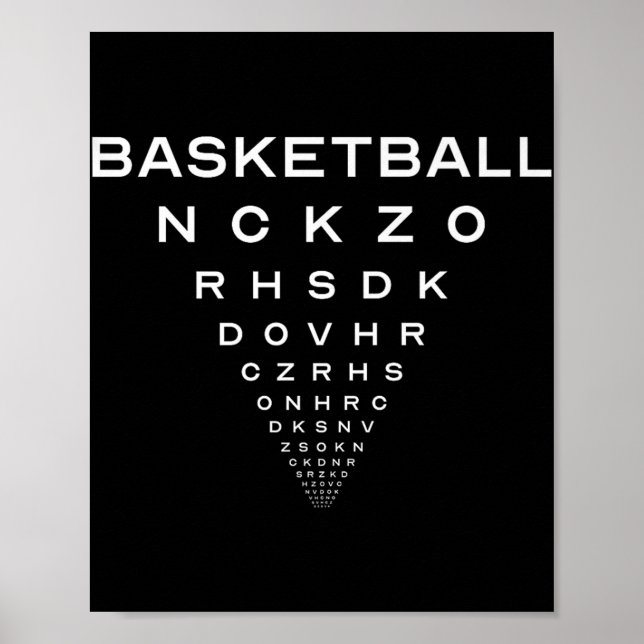 Funny Basketball Opticians Board Joke Premium  Poster (Front)