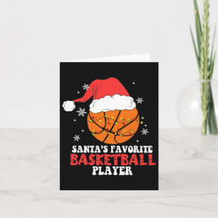 Funny Basketball Player Christmas Basketball Lover Card