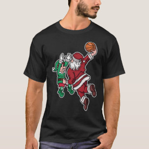 Funny Basketball Player Santa T-Shirt