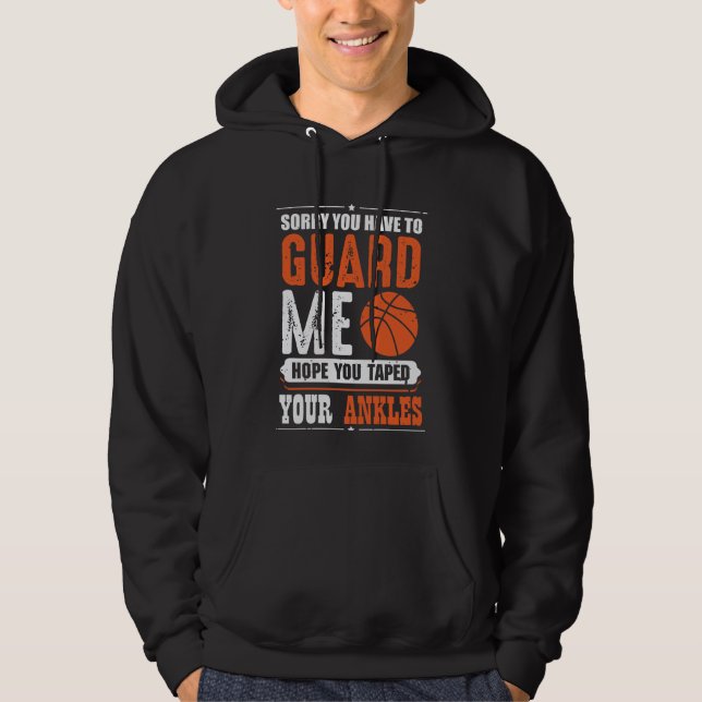 Funny Basketball Player Team Sport Trash Hoodie (Front)