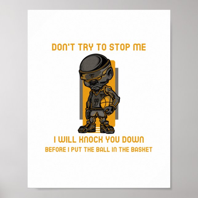 Funny Basketball  Poster (Front)