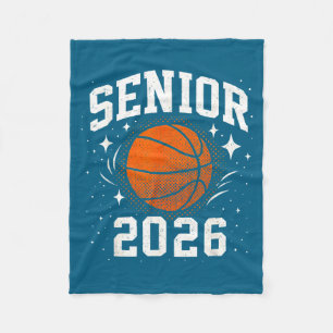 Funny Basketball Senior Class 26 Player Fleece Blanket