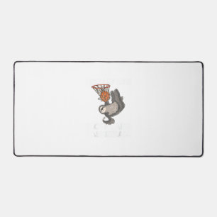 Funny Basketball Sloth Gift Cute Sloth T-Shirt Desk Mat