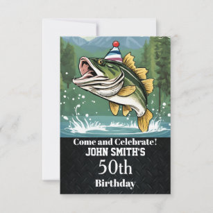Fishing 50th Birthday Invitations & Invitation Templates