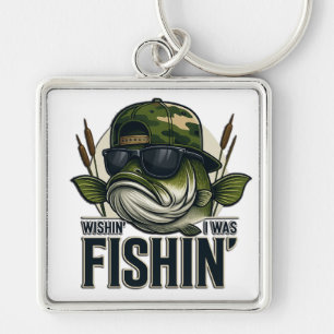 Funny Bass Fishing Keychain