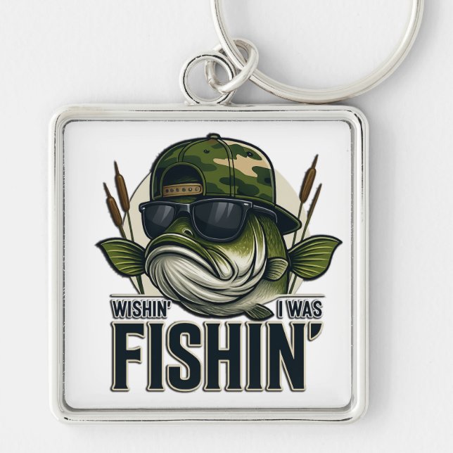 Funny Bass Fishing  Keychain (Front)
