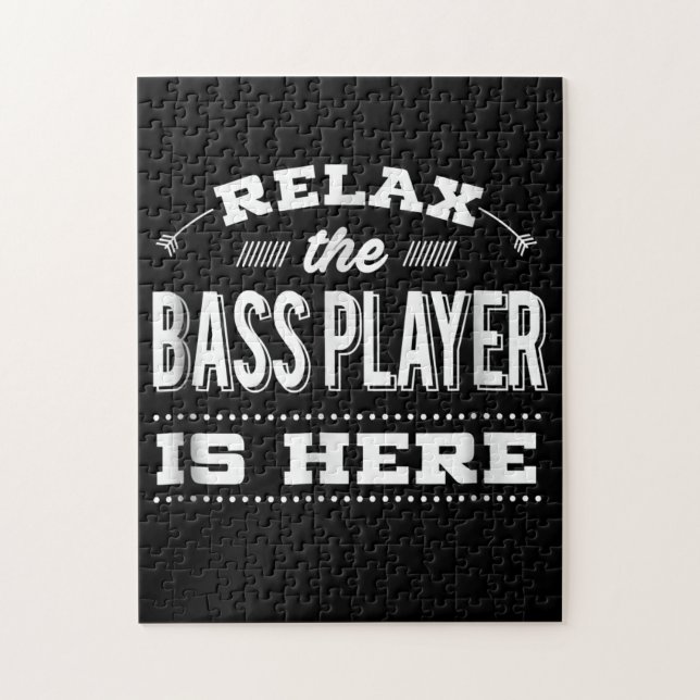 Funny Bass Guitar Relax Player Is Here Jigsaw Puzzle (Vertical)