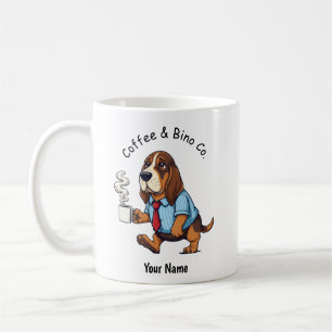 Funny Basset Hound Business Suit Coffee Mug