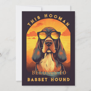 Funny Basset Hound Dog Parent Personalized Announcement