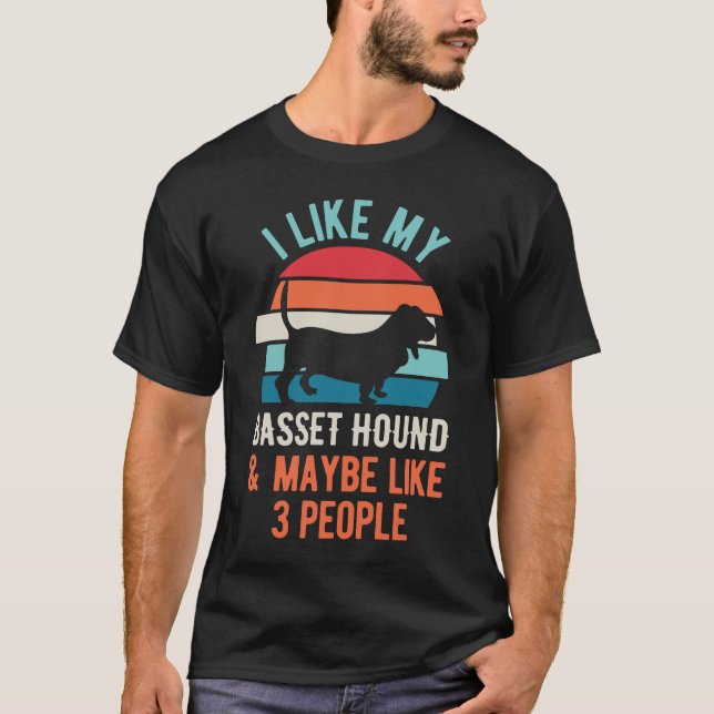 Funny Basset Hound Dog T-Shirt (Front)