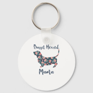 Funny Basset Hound Gifts Basset Hound Mom Shirt fo Keychain
